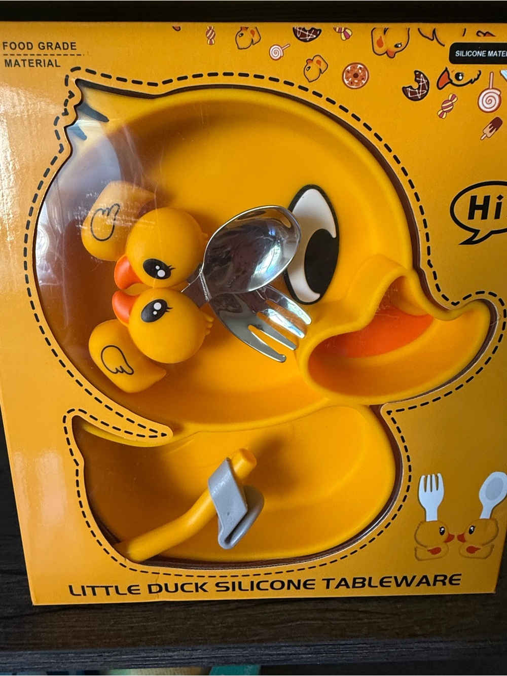 Little Duck Silicone Tableware Set - Yellow